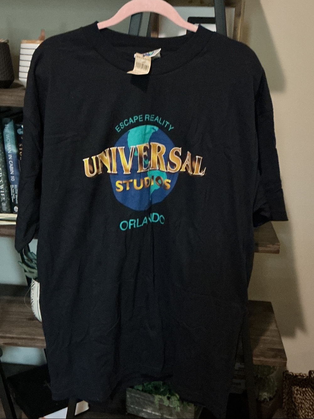 Vintage 90s Deadstock Universal Black Short-Sleeve Tee Escape Reality